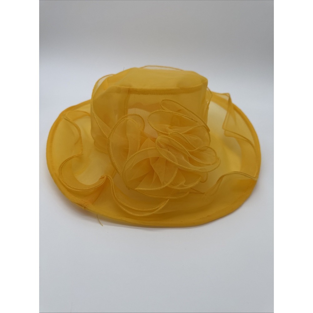 Women's Kentucky Derby Church Dress Bridal Tea Party‎ Wedding Hat Yellow